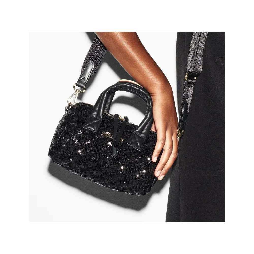 Medium Satchel - Black Sequin