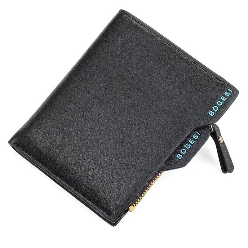 Men's Faux Leather ID credit Card holder Clutch Bifold Coin Purse Wallet