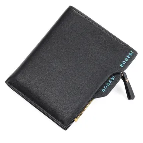 Men's Faux Leather ID credit Card holder Clutch Bifold Coin Purse Wallet