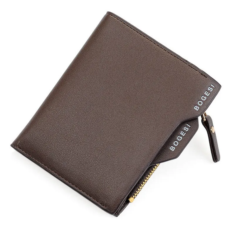 Men's Faux Leather ID credit Card holder Clutch Bifold Coin Purse Wallet