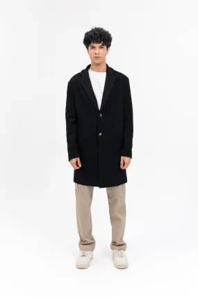 Men's Wool Coat - Black