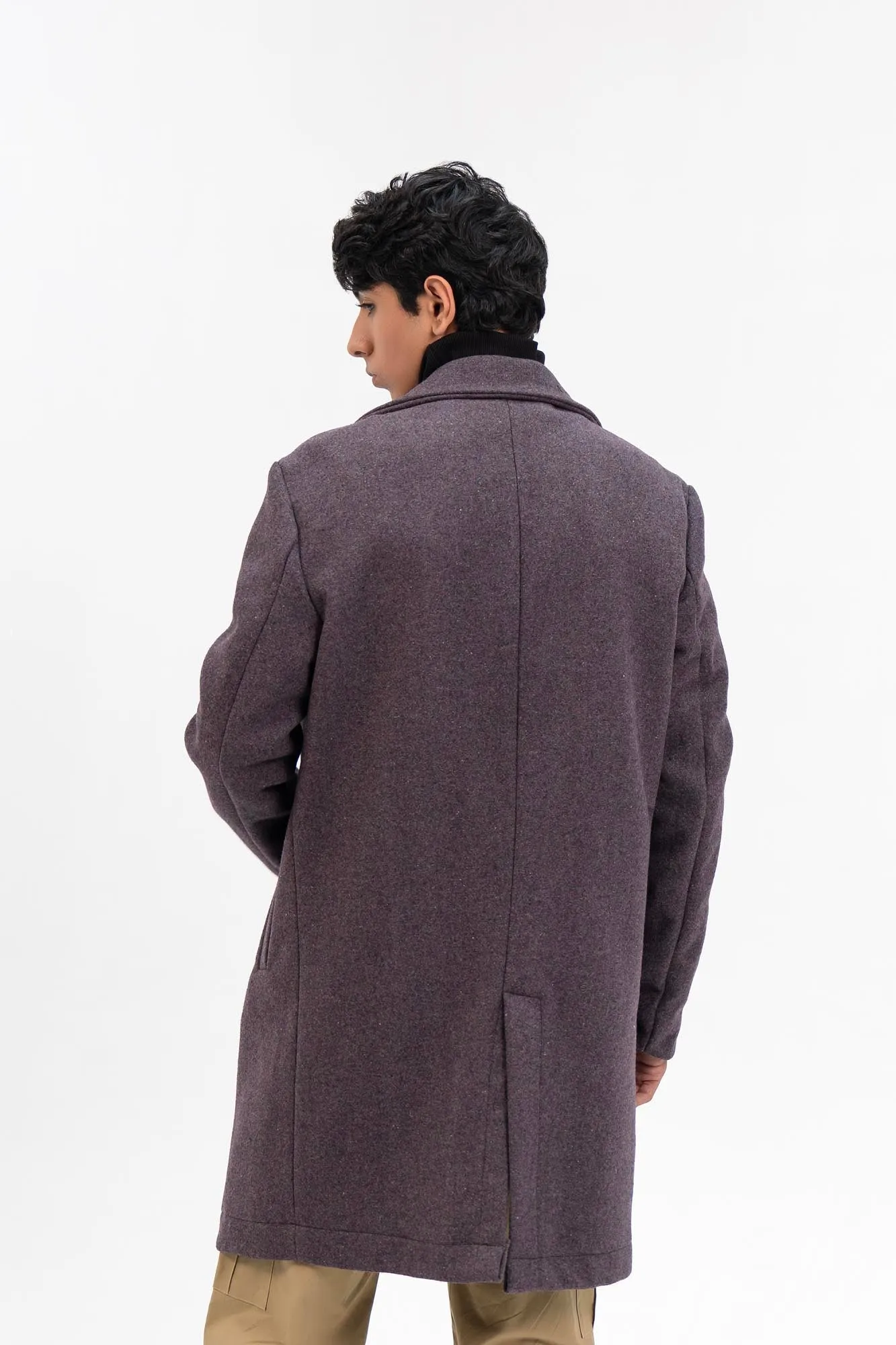 Men's Wool Coat - Charcoal