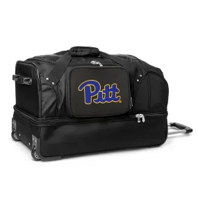 MOJO Pitt Panthers Black 27 2-Wheel Drop Bottom Rolling Duffel Bag