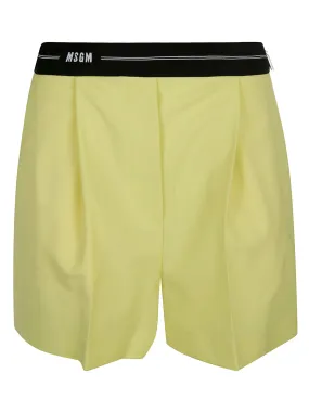 MSGM Logo Detailed Tailored Shorts