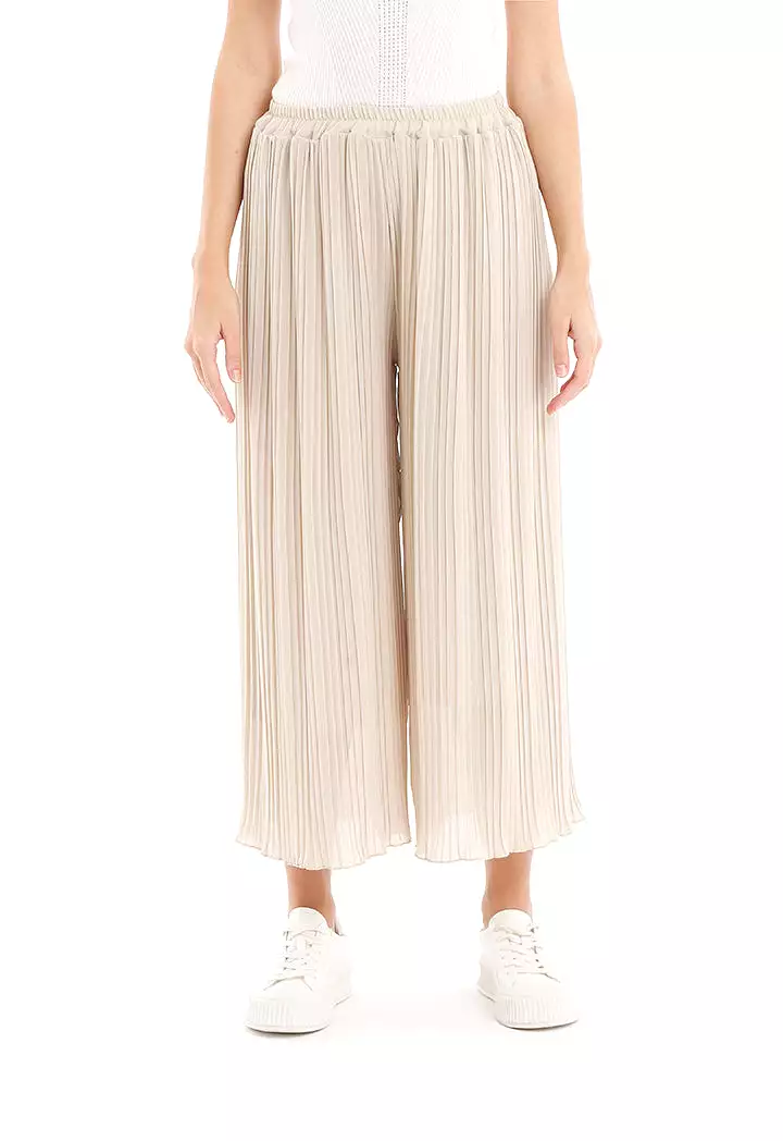 Multi Pleated Wide Leg Trouser