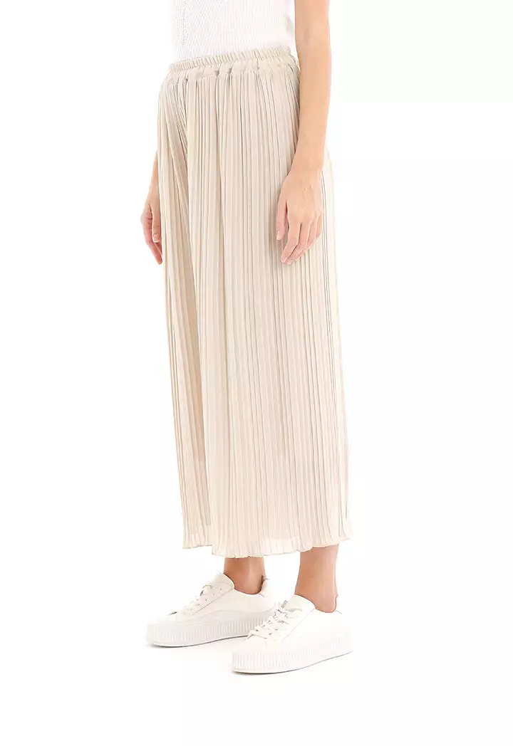 Multi Pleated Wide Leg Trouser