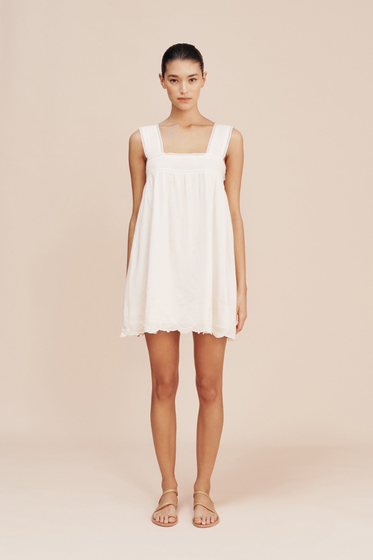 MYLAH MINI DRESS - CREAM