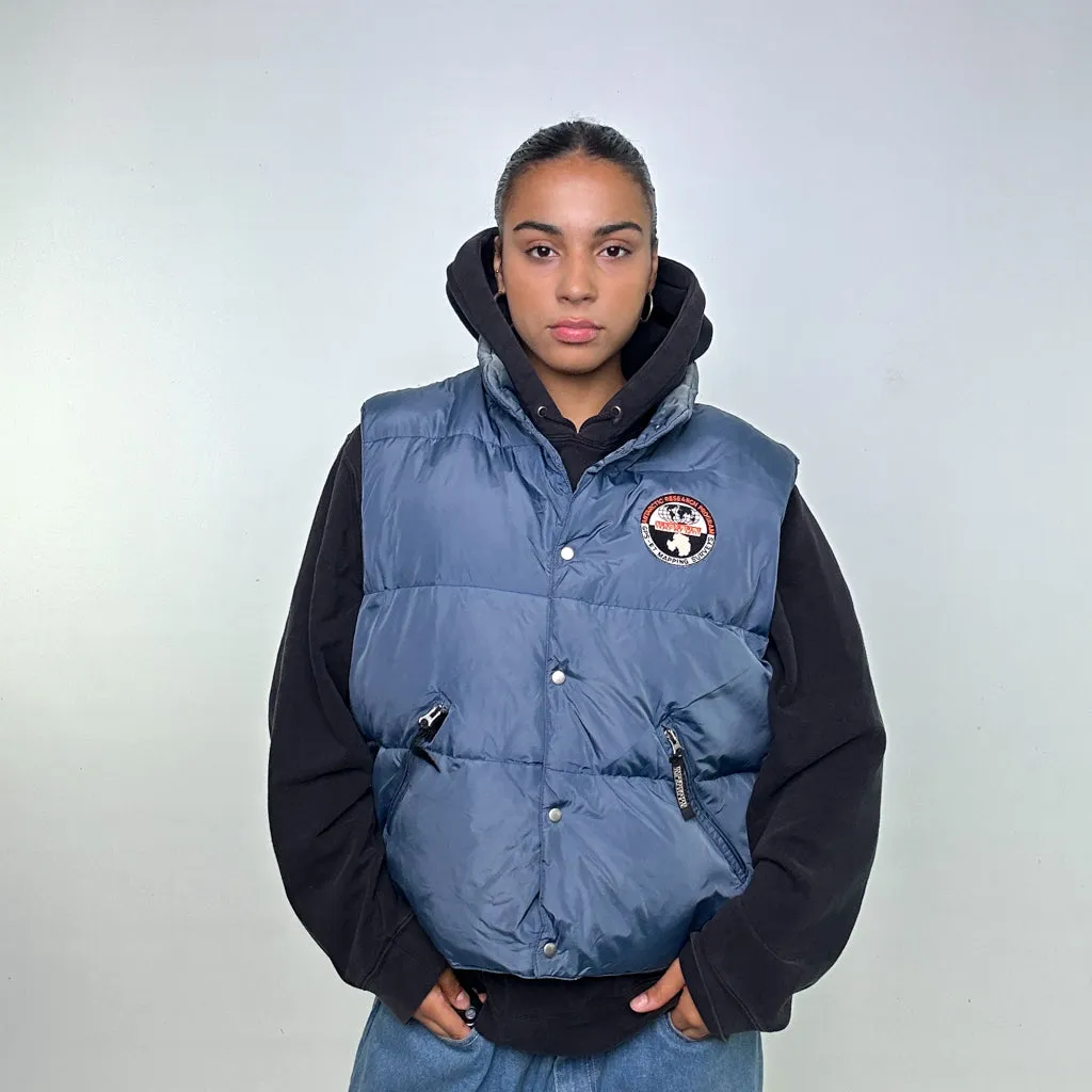 Navy Blue 90s Napapijri Puffer Jacket Coat Gilet (L)