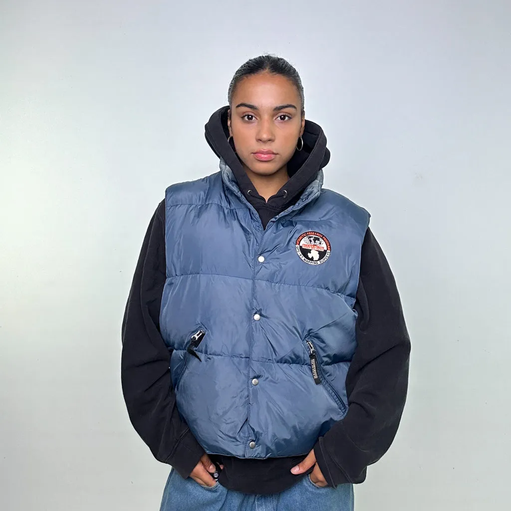 Navy Blue 90s Napapijri Puffer Jacket Coat Gilet (L)