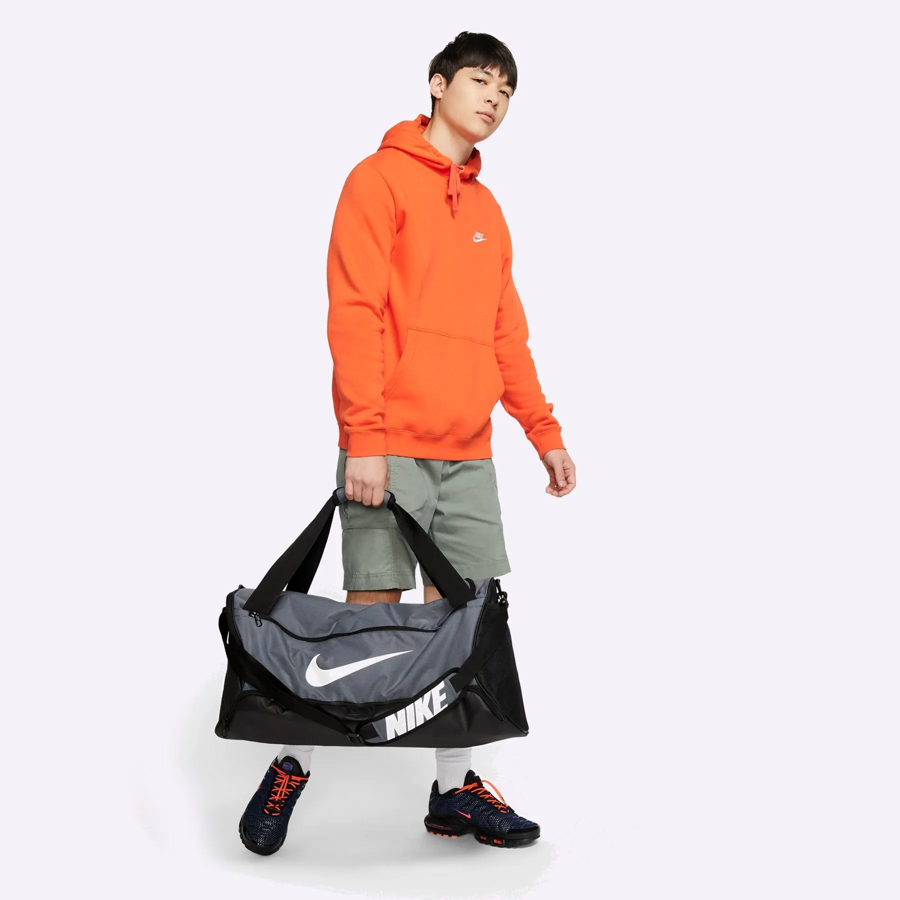 Nike - Brasilia Training Duffel Bag - Medium - FLINT GREY/BLACK/WHITE