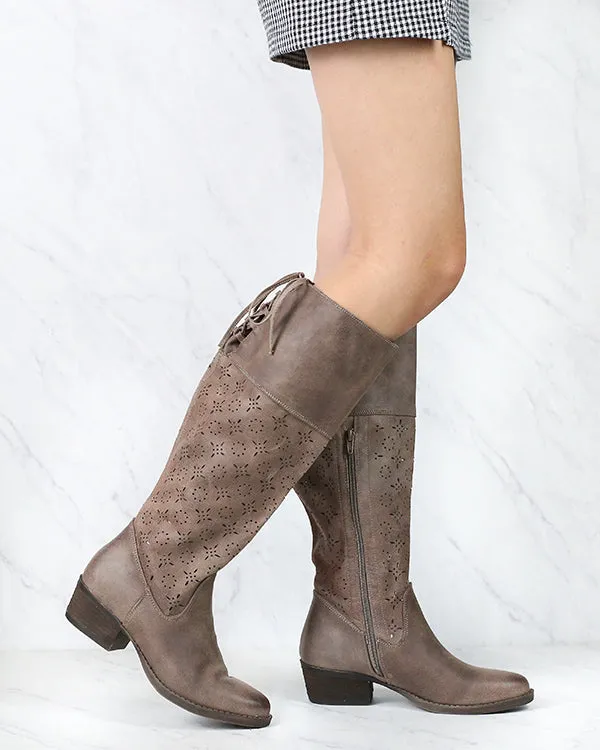 Not Rated - Hermosa Cut Out Knee-High Boot in Burnished Taupe