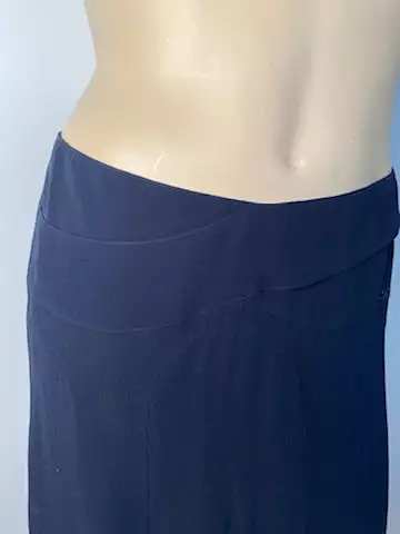 NWT Chanel 06C 2006 Cruise Navy Blue Silk Chiffon Skirt FR 46 US 14/16