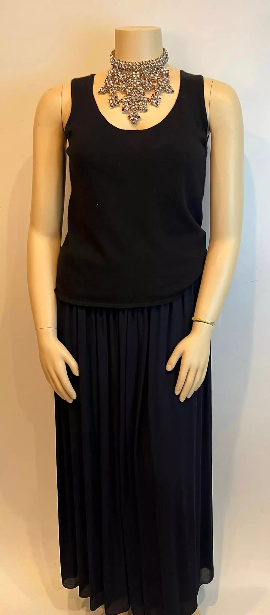 NWT Vintage Chanel 94C 1994 Cruise Dark Navy Blue Skirt FR 40 US 10/12/14