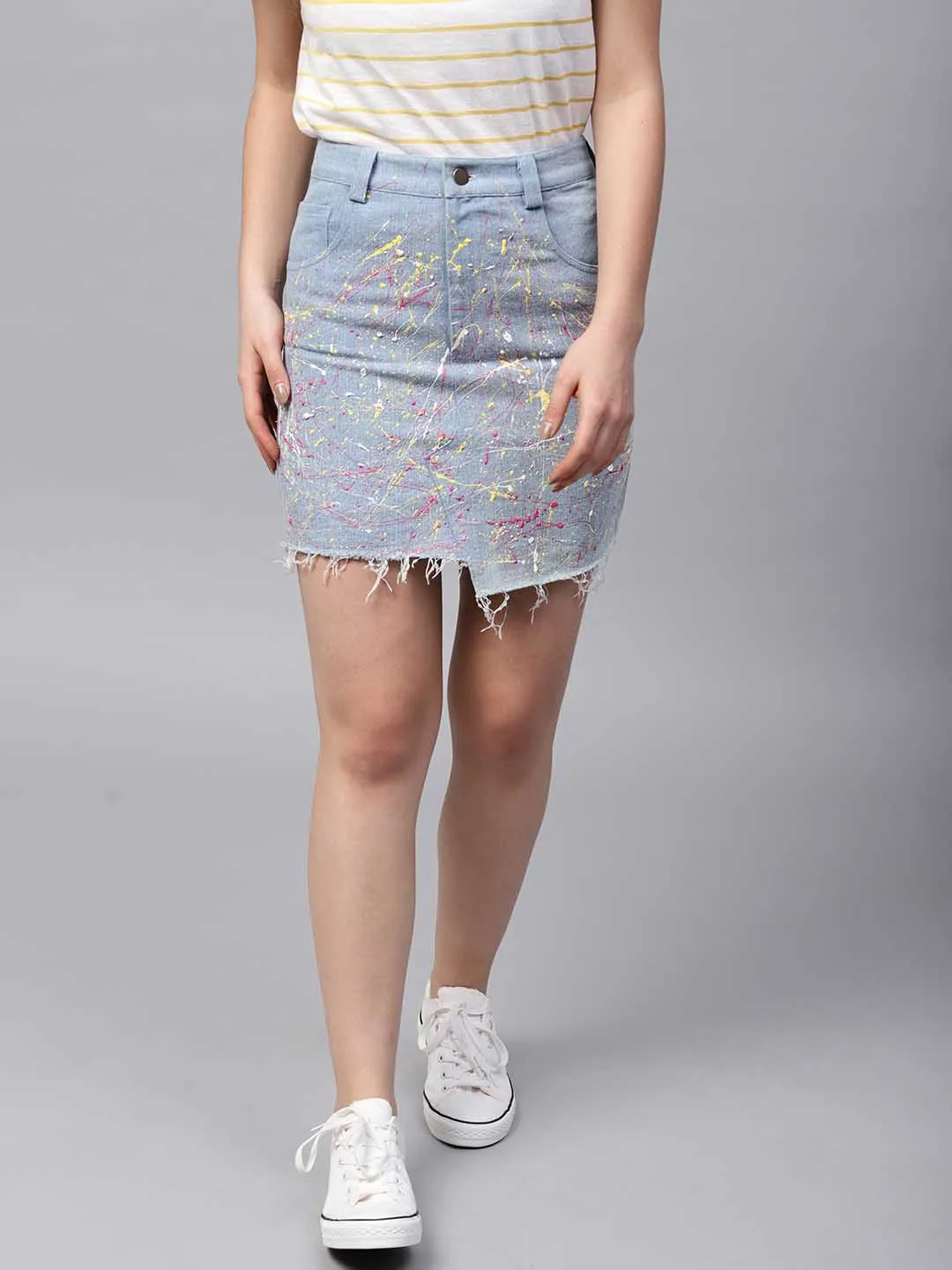 Paint Splash Mini Skirt