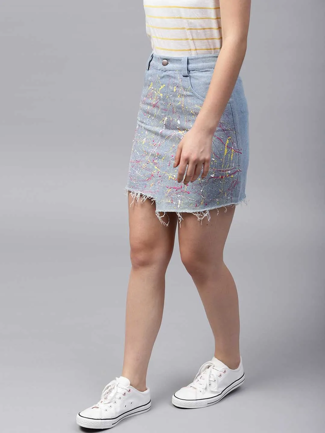 Paint Splash Mini Skirt