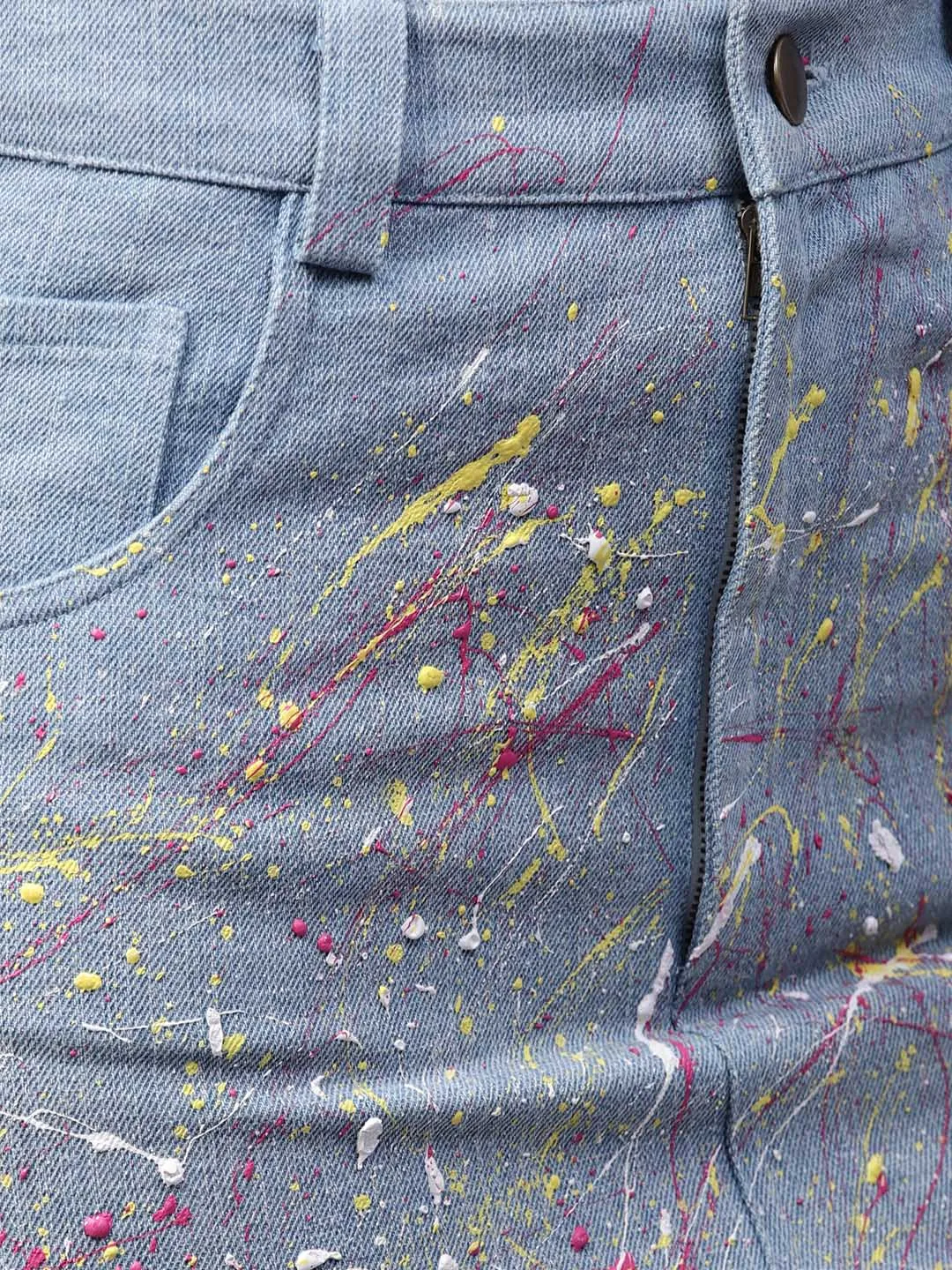 Paint Splash Mini Skirt