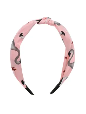 Pastel Pink Flamingo Print Hairband