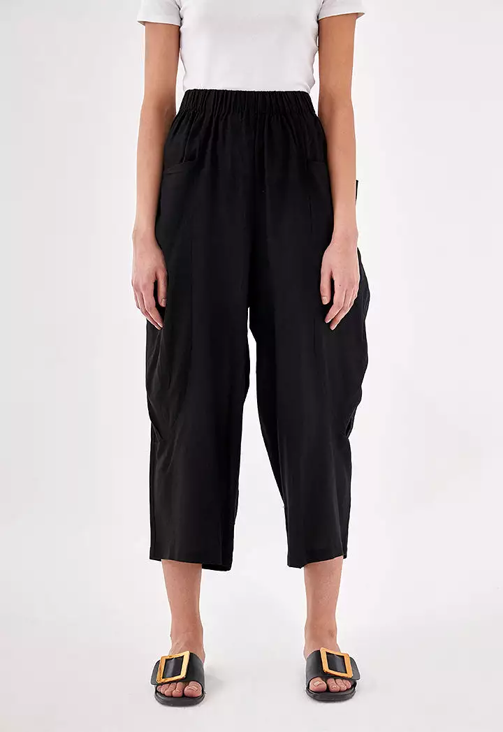 Patch Pocket Wide Leg Trouser