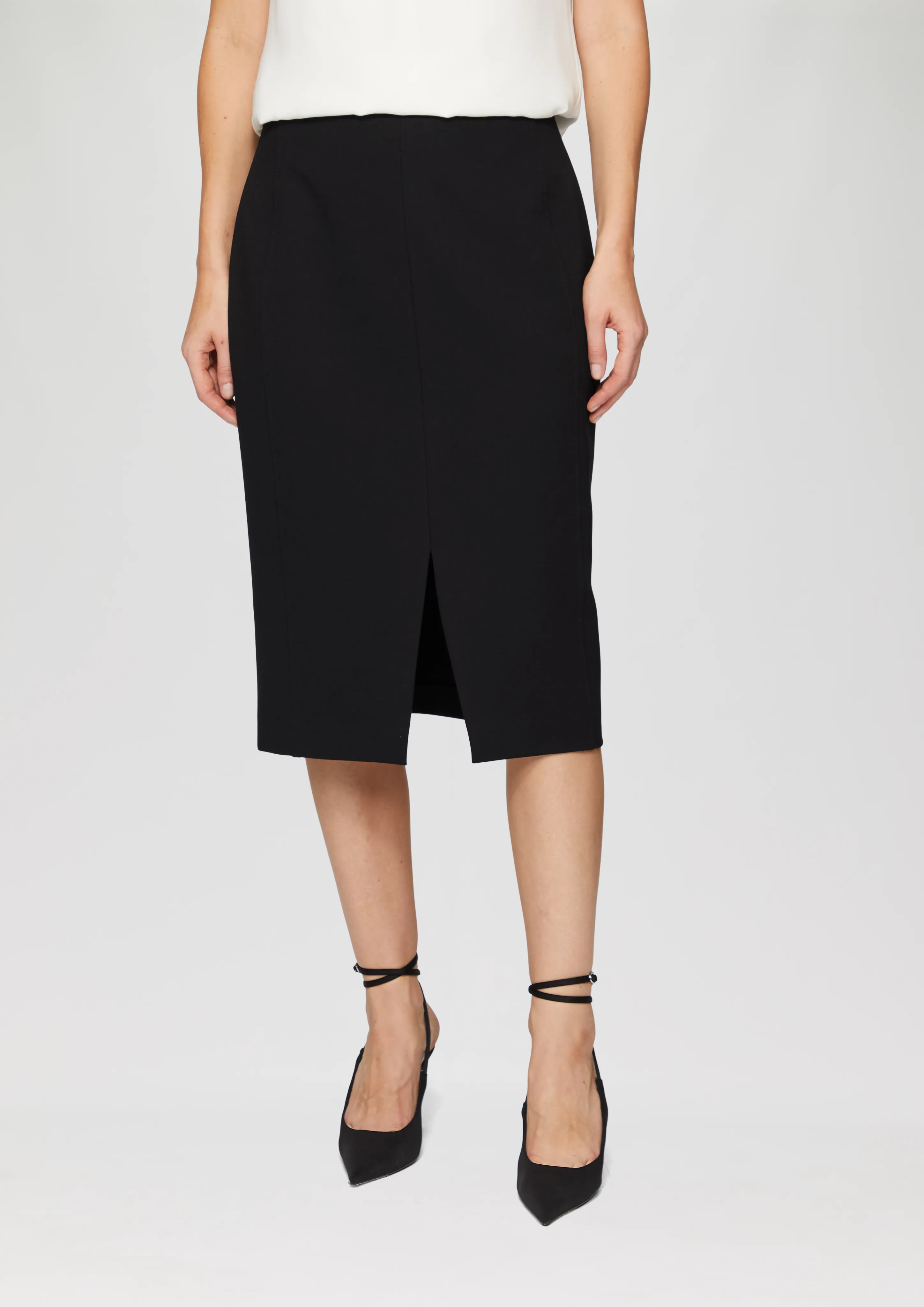 Pencil skirt with a slit