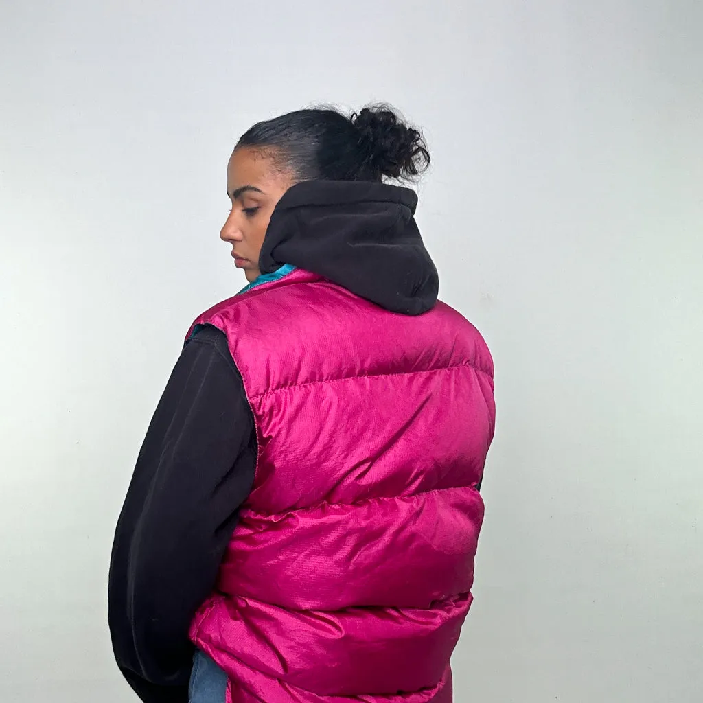 Pink 90s Kappa Puffer Jacket Coat Gilet (XL)