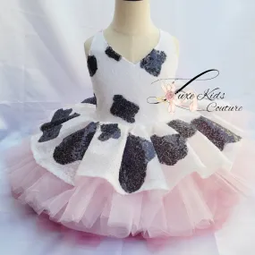 Pink vaquita sequin Couture Dress