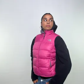 Pink y2ks The North Face Puffer Jacket Coat Gilet (M)