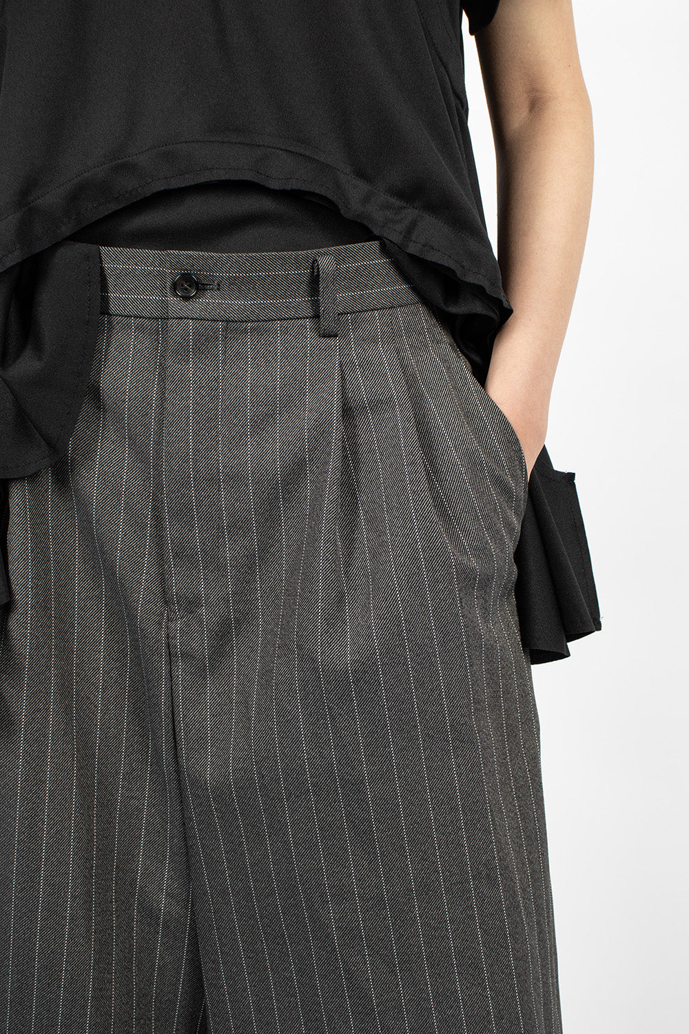 Pinstriped Pants Grey