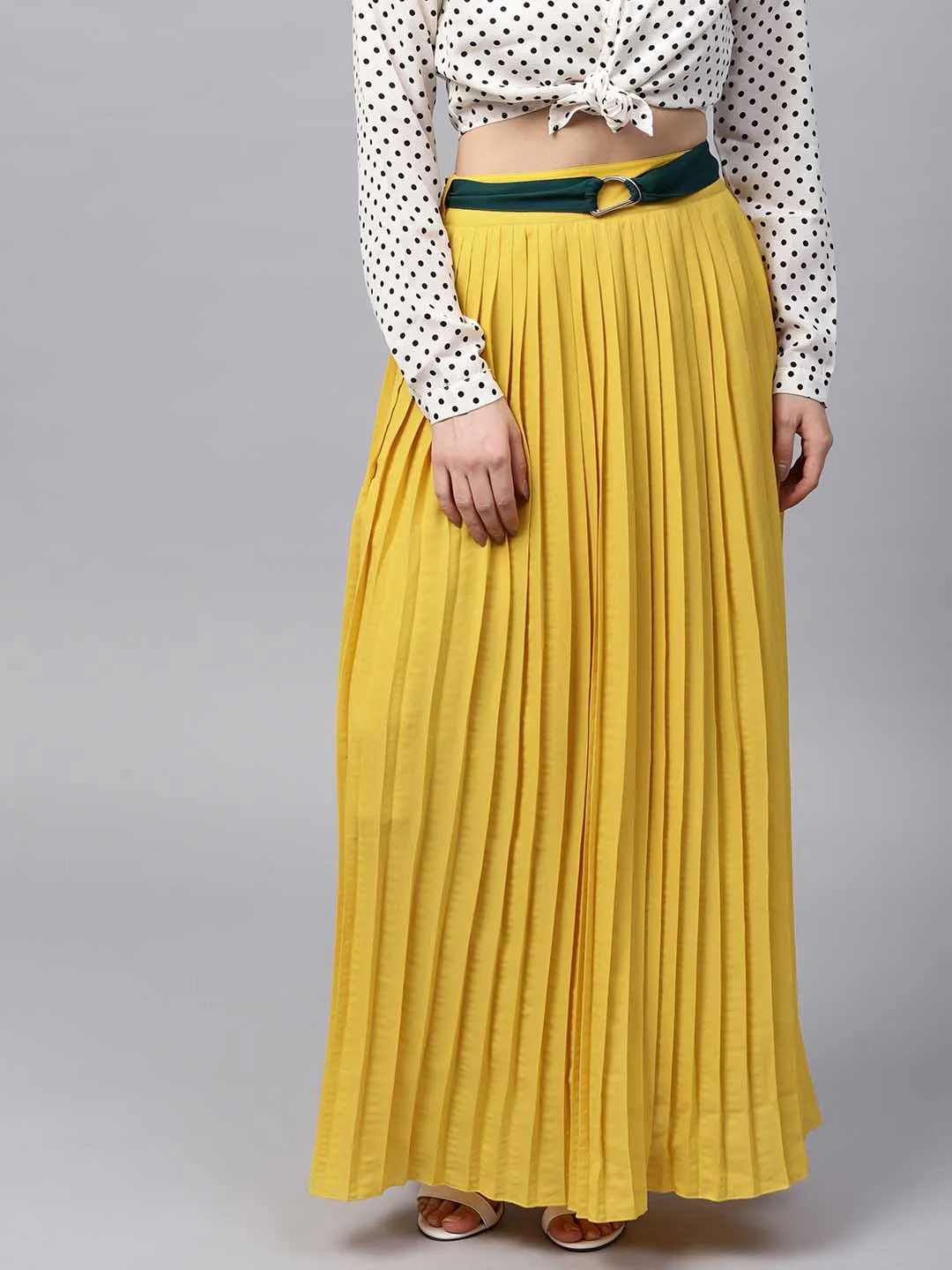 Pleated Long Skirt