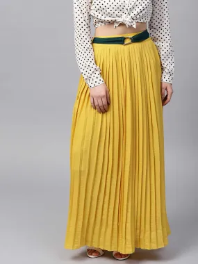 Pleated Long Skirt