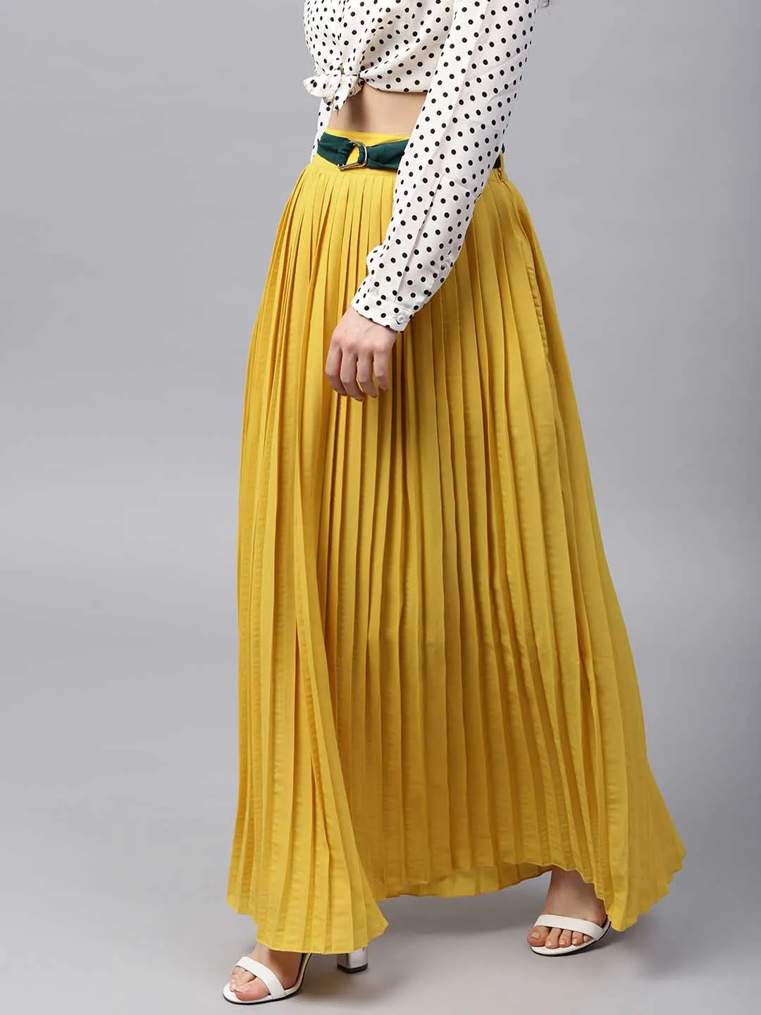 Pleated Long Skirt