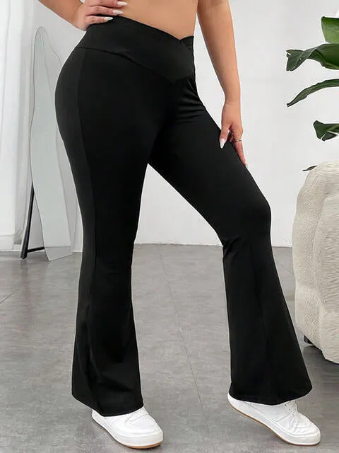 Plus Size V-Waist Bootcut Long Pant