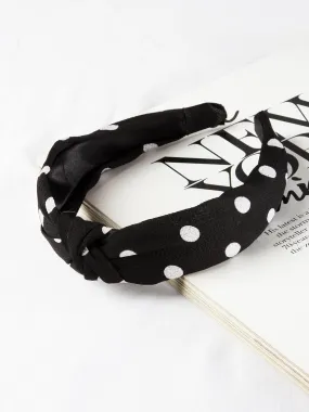 Polka Dot Hairband With Bow