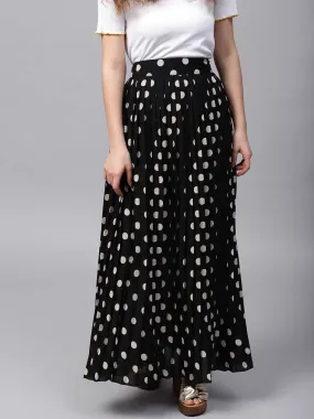 Polka Dot Pleated Skirt