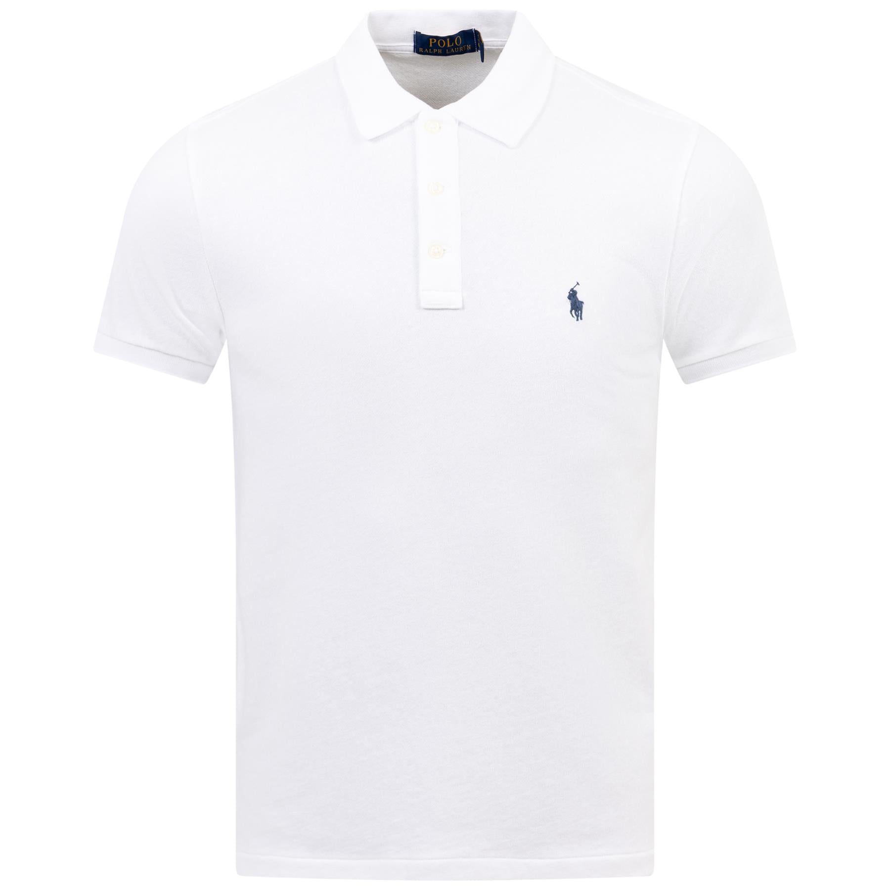 Polo Golf Slim Fit Cotton Knit Polo White - SU24