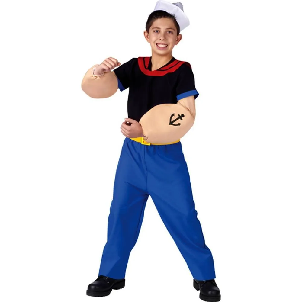 Popeye the Sailor Man Child Costume Medium (8-10)