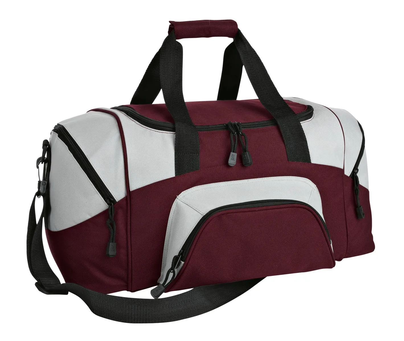 Port Authority - Small Colorblock Sport Duffel BG990S Maroon/ Grey