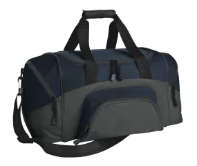 Port Authority - Small Colorblock Sport Duffel BG990S Navy/Dark Charcoal