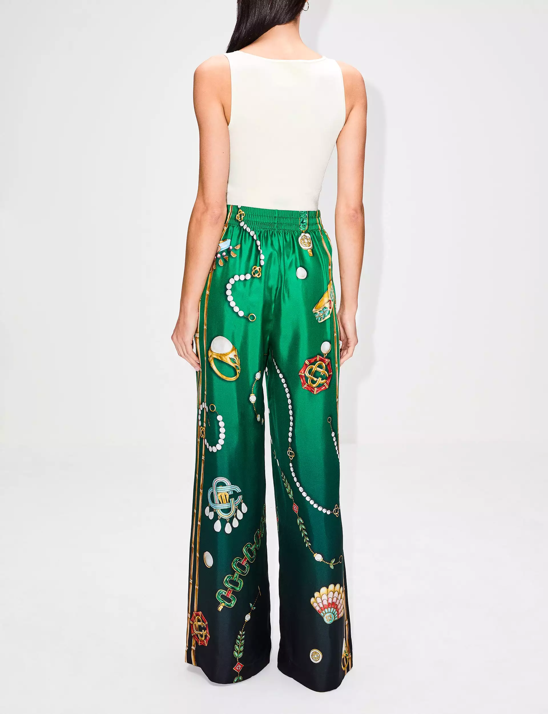 Printed Wide Leg Trouser