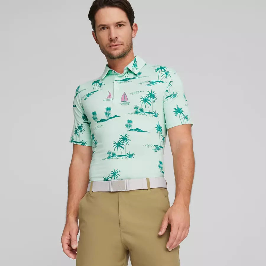 Puma CLOUDSPUN Low Tide Golf Polo - Green