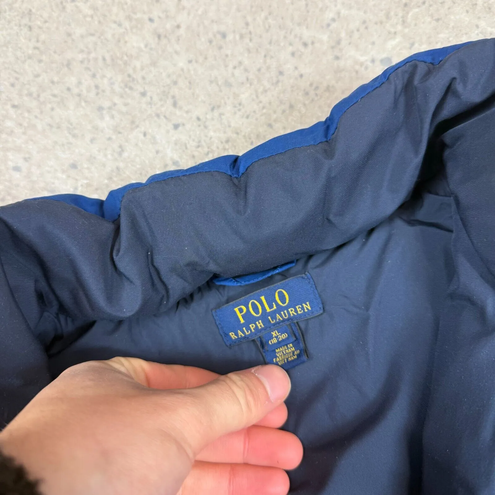 Ralph Lauren Puffer Jacket XL Womens Blue Colourway