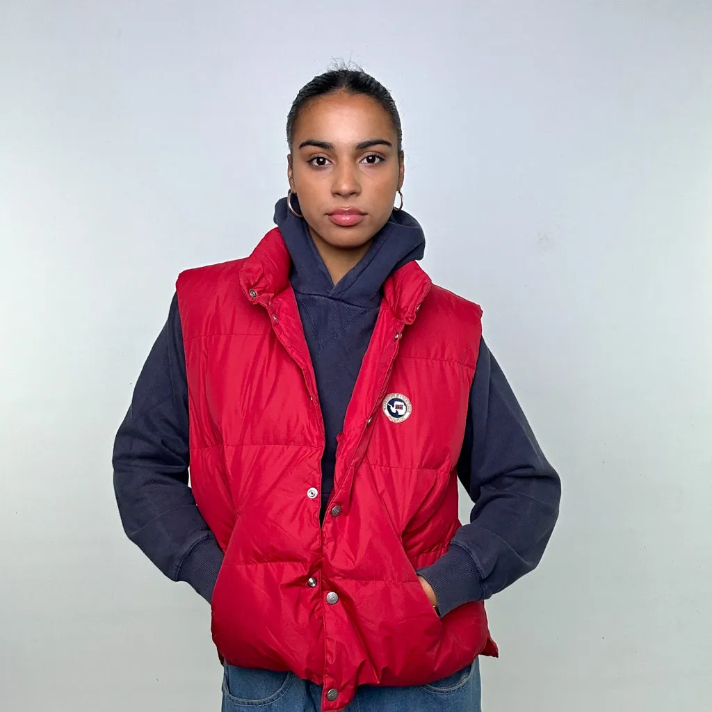 Red 90s Napapijri Puffer Jacket Coat Gilet (L)