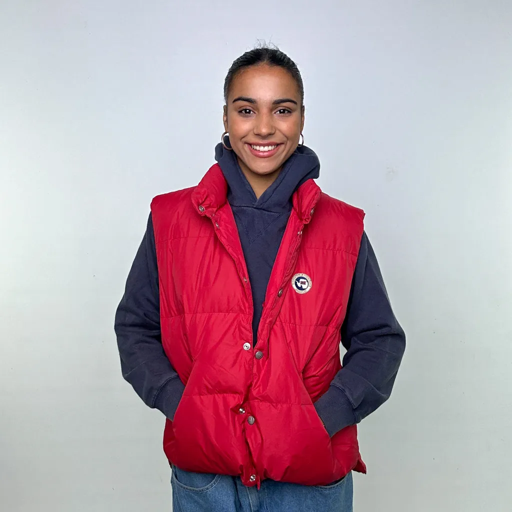 Red 90s Napapijri Puffer Jacket Coat Gilet (L)