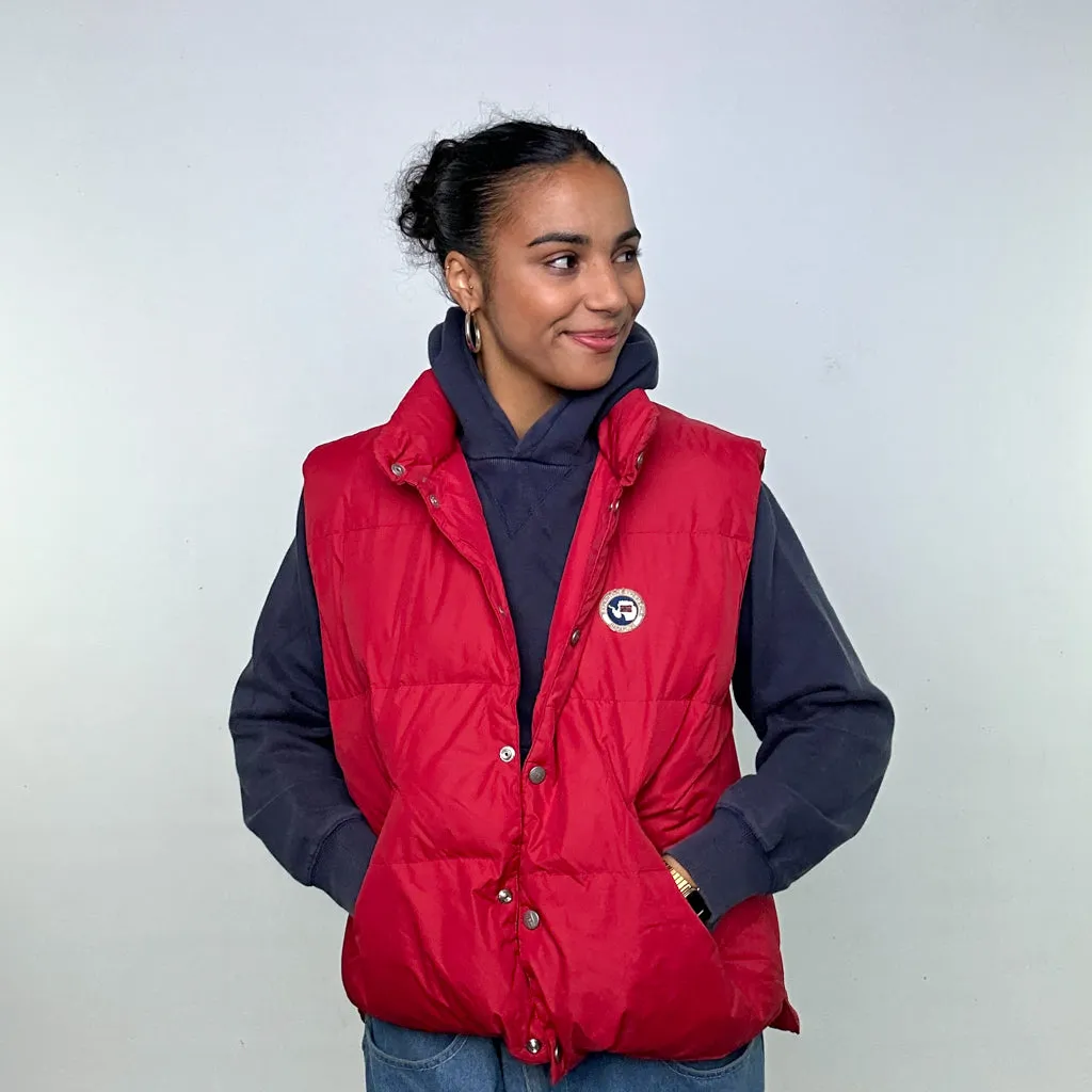 Red 90s Napapijri Puffer Jacket Coat Gilet (L)