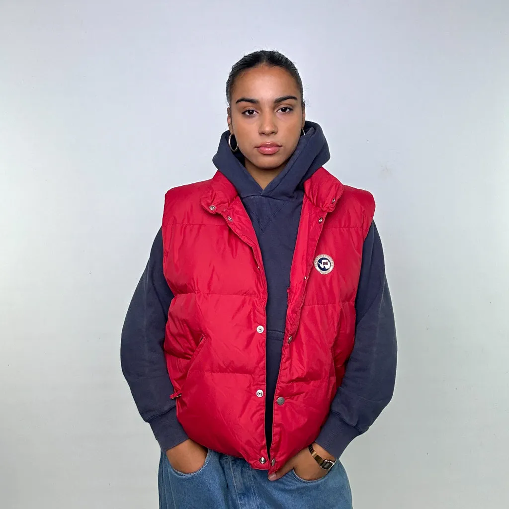 Red 90s Napapijri Puffer Jacket Coat Gilet (L)