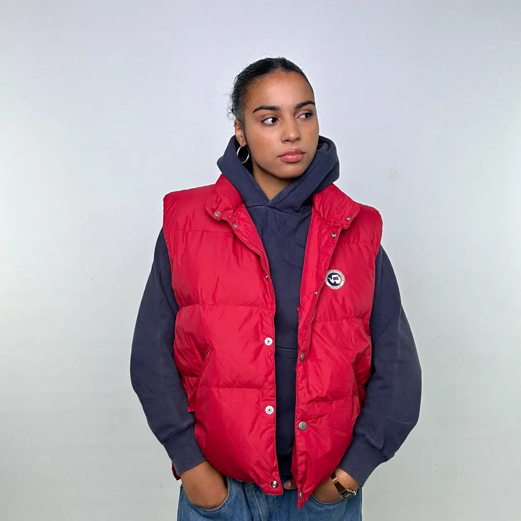 Red 90s Napapijri Puffer Jacket Coat Gilet (L)