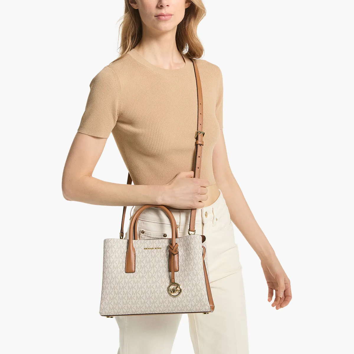 Ruthie Small Signature Logo Satchel