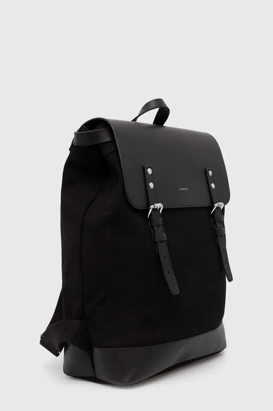 Sandqvist backpack Hege black color smooth SQA2294