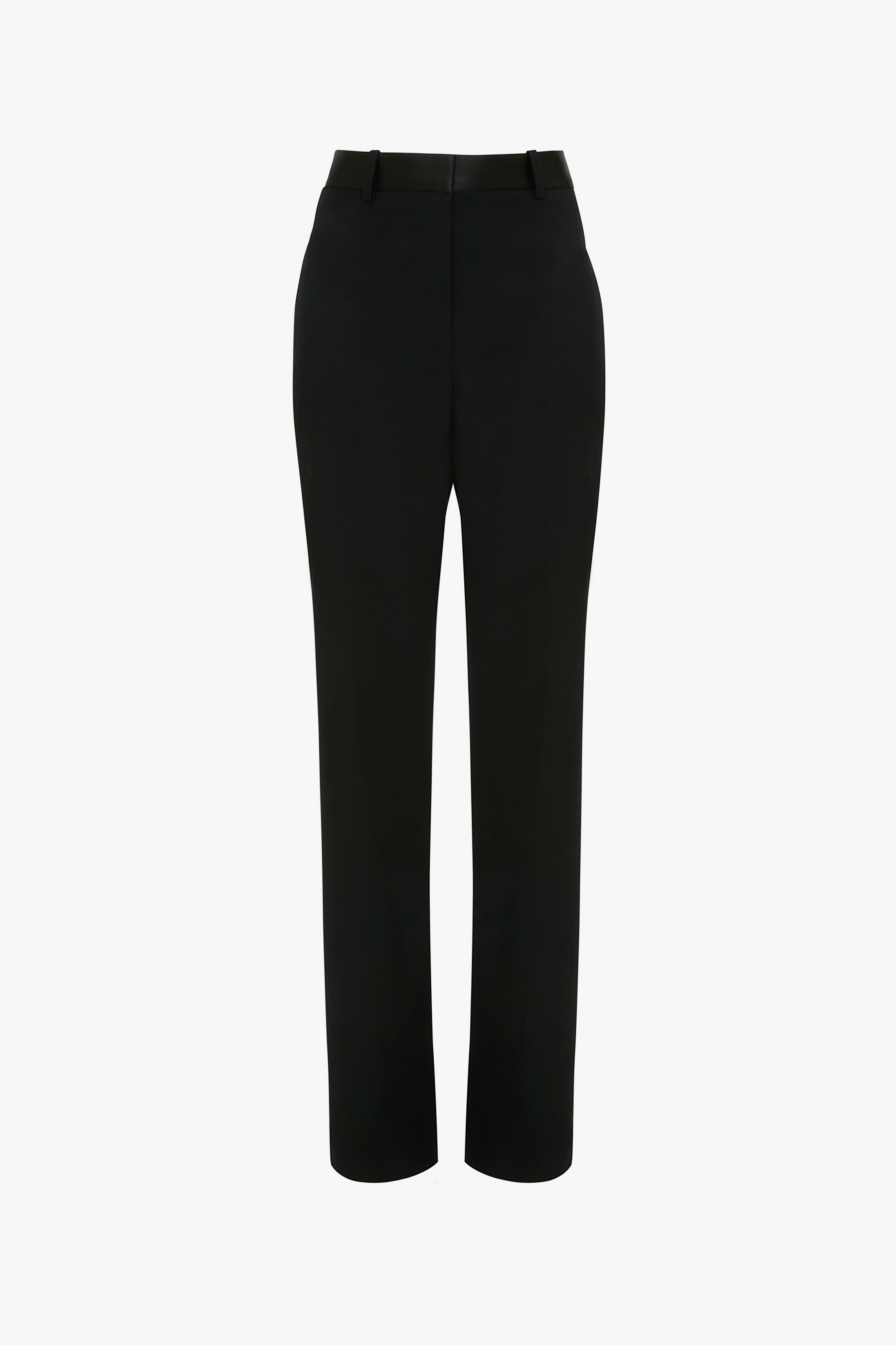 Satin Panel Straight Leg Trouser