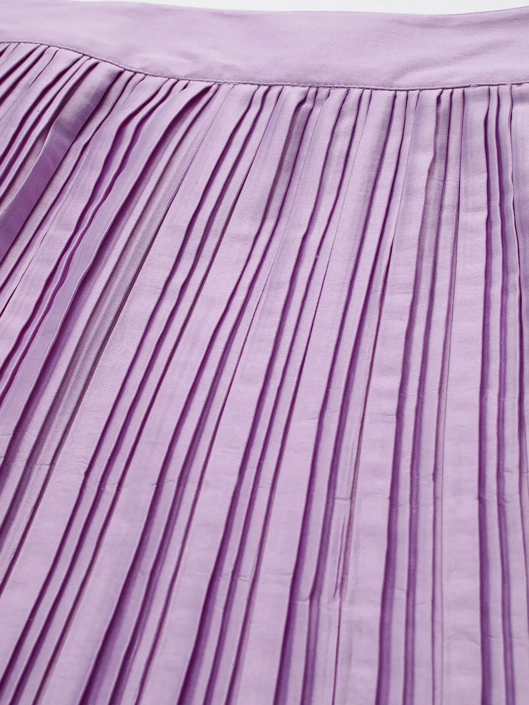 Satin Pleated Skirt