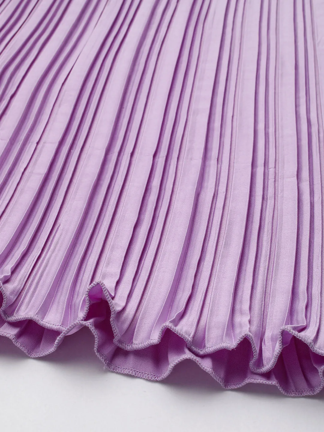 Satin Pleated Skirt